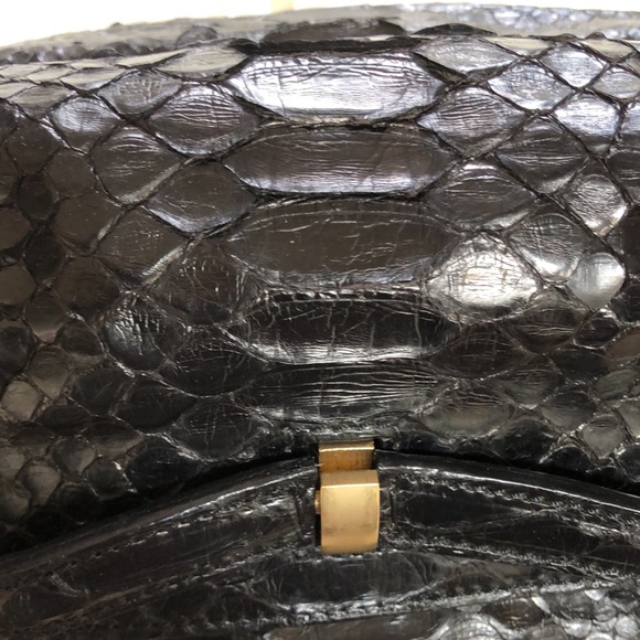 Zagliani Bag Black python leather (Authentic) - Picture 8 of 17